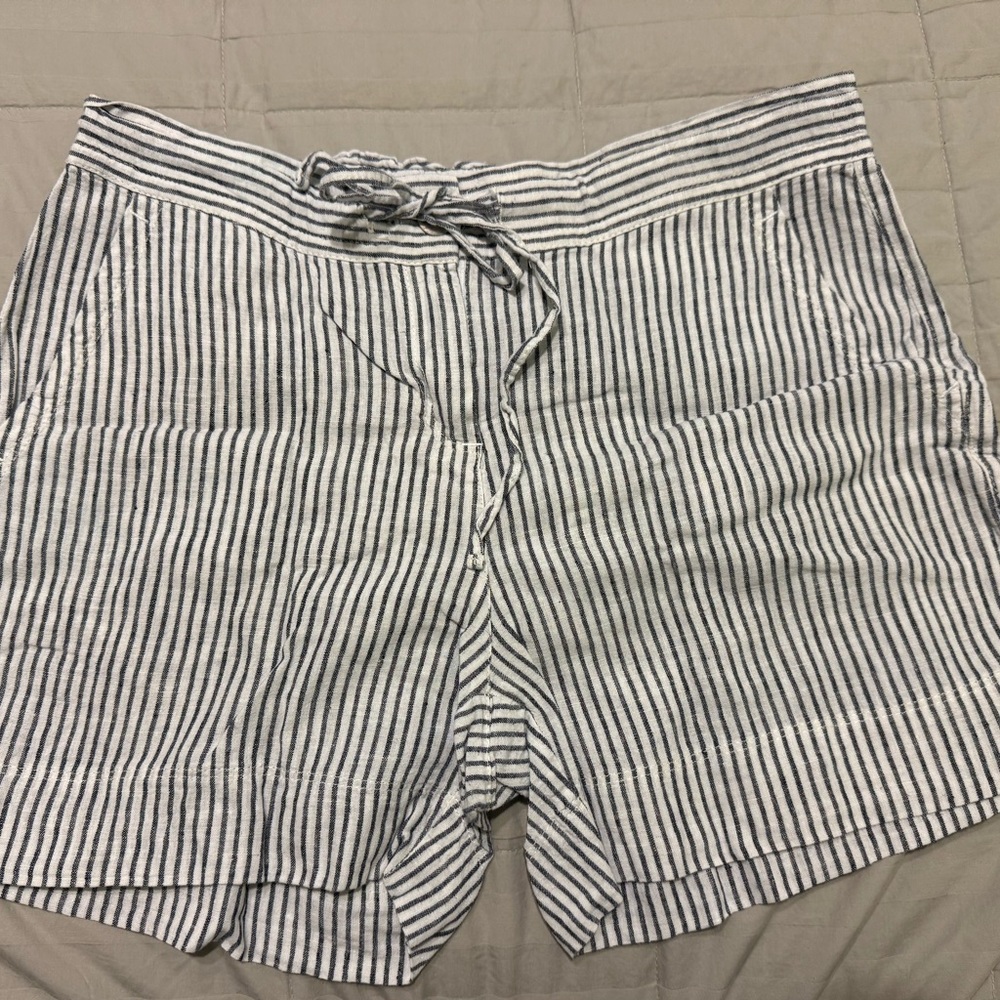 Striped Black and White Women's Shorts